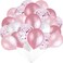 Party Time Pink and White Balloons, Pink Confetti Balloons White Balloons Total 90 pcs Latex Party Balloons for Hen Party Wedding Baby Shower Birthday Party Decoration