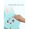 Colorful Children Rabbit Plastic Toy Storage Box Indoor Bookshelf For Kids