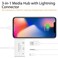 مركز وسائط 3 في 1 مزود بموصل Lightning