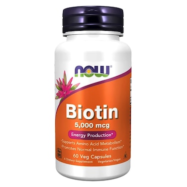 مكمل غذائي من إنتاج بيوتين 5000 ميكروغرام من ناو 60 كبسولة نباتية