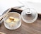 Upstore 1Pcs 300ml/10OZ Tent Shaped Crystal Glass Candy Dish With Lid Candy Box Sugar Bowl Jar Biscuit Barrel Candy Buffet Storage Container For Home Office Desk Decor