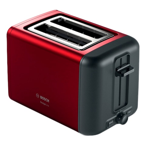 Bosch DesignLine Compact Toaster TAT3P424GB 970W Red