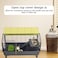 Pet cage with water feeder and bowls for rabbit and hamster, Large indoor rabbit cage suitable for multiple rabbits, Durable and strong quality, Open top design and front door 99 cm (Black)