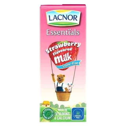 Lacnor Essentials Low Fat Strawberry Flavoured Milk 180ml