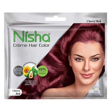 NISHA HAIR COLOR CHERRY RED 40ML