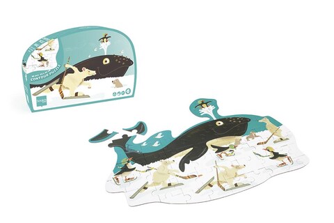 Scratch Europe Whale Contour Puzzle - Scratch Europe