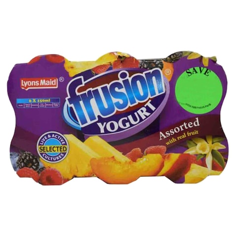 Lyons Maid Frusion Assorted Yogurt 150ml x Pack of 6