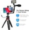 DMK Power Coopic 4 In 1 Vlogging Live Broadcast LED Selfie Light Smartphone Video Rig Kits With Microphone + Tripod Mount + Cold Shoe Tripod Head