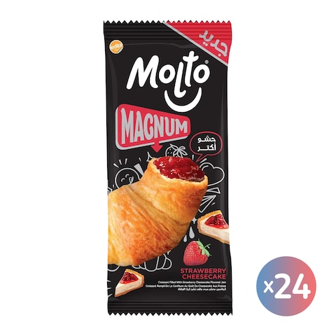 Molto Magnum Croissant with Strawberry - 24 Piece