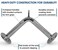 ULTIMAX V Shaped Bar Cable Attachment, Cable Machine Attachment Double for Gym 360&deg; Steel Swivel Non Slip and Durable Handle- Chrome