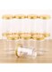 ALSAQER 12 Pieces (680ml) Spice Storage Empty Bottle Refillable Clear Jar/Food Container/Plastic Pet Jars/Cansister Plastic Bottle with Metal Gold Lids