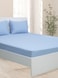 Deyarco Princess Fitted Sheet 3pc-Fabric: Cotton Poly Easy Iron - Color: Lt. Blue -Size: King 200x200+30cm + 2pc Pillowcase 50x75cm
