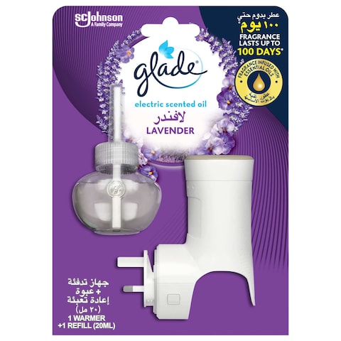 Glade Electric Scented Oil Refill Lavender 20ml with Holder