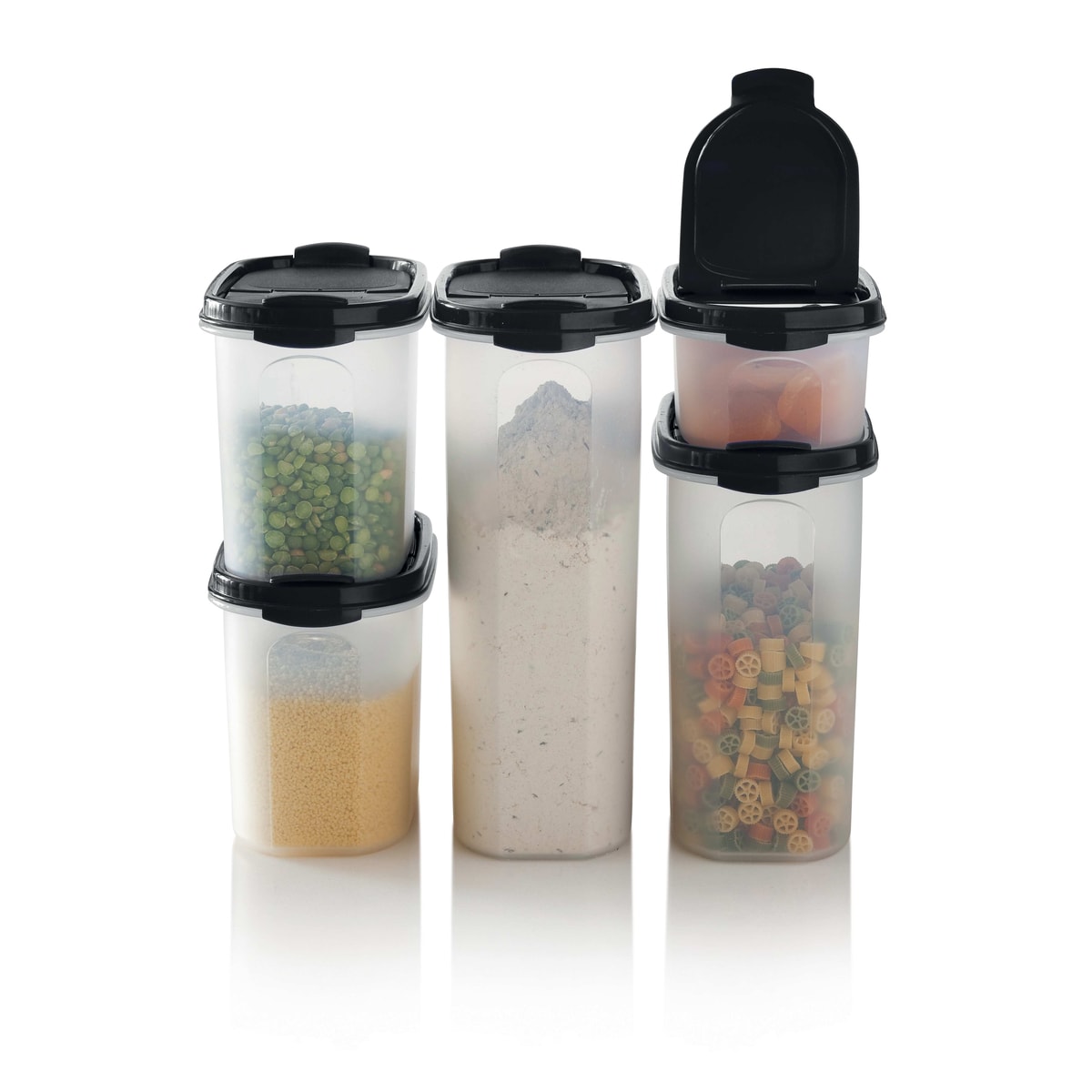 Buy Tupperware S.S.- Oval Set(5)- Jet Black Online | Carrefour KSA
