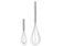Whisk, set of 2, stainless steel