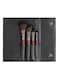 Coastal Scents 4 Every Thing 4-Piece Brush Set With Case Brown &amp; Silver