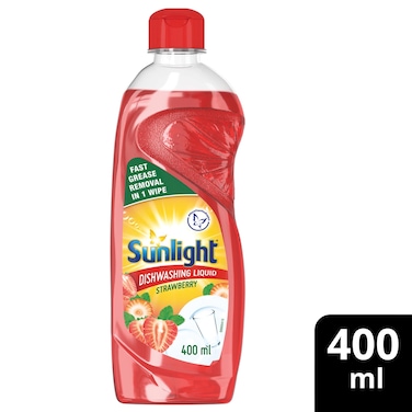 Sunlight Strawberry Dishwashing Liquid 400Ml