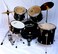 MikeMusic Drum Set - Professional 5-Piece Complete Kit with Cymbals and Hardware - Black (22"x16" Bass Drum, 16"x16" Floor Tom, 13"x11" &amp; 12"x10" Tom Toms, 14"x5.5" Snare Drum)