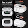 Spigen Lock Fit M [Ez Fit Install Kit] Secure Locking Device Compatible With Airpods Pro 2 / Airpods Pro Case Lock With Lanyard Strap [Charging Case Not Included] - Carbon