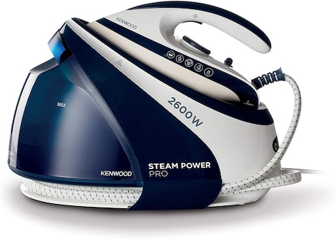 Kenwood Steam Generator Iron with Boiler, 7 bar, Up to 600g/min steam shot, 2600 Watts, SSP70.000WB White/Blue