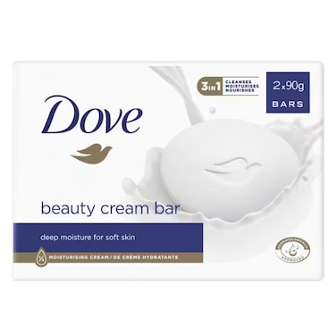 Dove Original Beauty Cream Soap Bar 90G X Pack Of 2