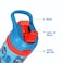 Eazy Kids 18Inch Set of 4 Trolley School Bag with Tritan 420ml Water Bottle, Lunch Bag and Pencil Case - TREX Dinosaur - Blue