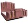 In House Paris Velvet Bed Frame - King - 200x200 cm - Dark Pink