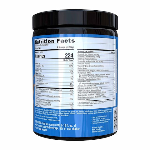 Keto Science Chocolate Cream Keto Meal Shake Powder 539g