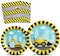 Wernnsai Construction Party Supplies, 48Pcs Disposable Dump Truck Themed Tableware Set For Boys Kids Birthday Dinner Dessert Plates And Napkins Serves 16 Guests