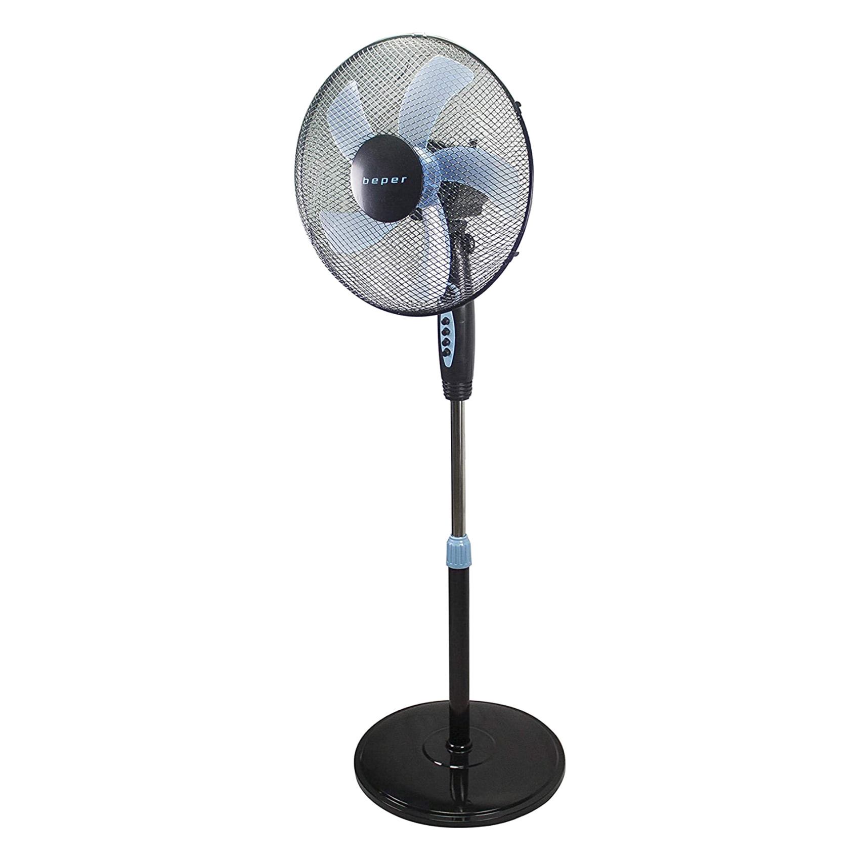 Beper P206VEN 5 Blades Stand Fan With Timer Black