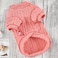 Hong Pet Wave Striped Clothes Knitted Shirt - Rose Red M