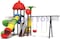 Rainbow Toys, Outdoor Children Playground Set Garden Climbing Frame Swing Slide 6.8 * 5.8 * 3.3 Meter RW-12047
