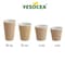 Yesocea [50 Cups] 12 oz. Kraft Disposable Coffee Cups - Triple Wall Ripple Paper Cups for Tea, Drinks To-Go