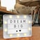 Metal LED Message White Light Box With Letters, Numbers and Symbols 21x17cm