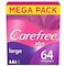 Carefree Plus Large Mega Pack 64 Pads