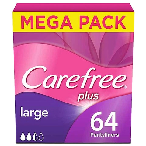 Carefree Plus Large Mega Pack 64 Pads