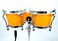 Mike Music Set with Tuning Key and adjust Bango stand(Mike Music 6&quot; and 8&quot;with Stand, yellow)