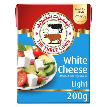 The Three Cows Light White Cheese, 200g