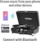 Victrola Journey Vintage Bluetooth Suitcase Vinyl Record Player Portable 3-Speed LP Turntable with Built-in Stereo Speakers Aux-In RCA Out Elegant Color (Black)