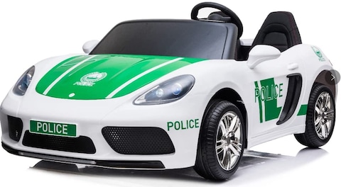Lovely Baby Powered Riding Battery Operated Police Design Car For Kids LB 3021EL - Green