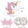Samdone 5 in 1 Partigos Unicorn Theme balloons 18 inch star Round Balloon Birthday Party Decor Kids Rainbow Balloons Unicorn Party Supplies