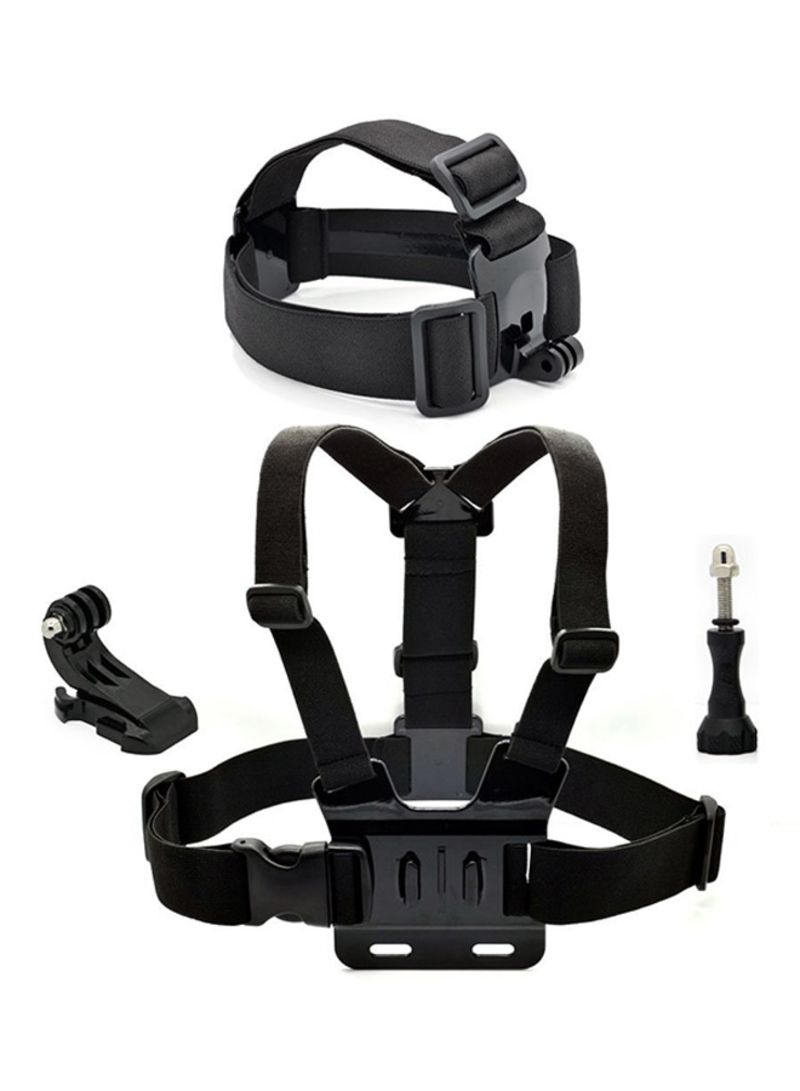 Ozone - Head Strap Belt, Chest Strap Harness Mount, Thumbscrew, J-Hook Combo Pack For GoPro HERO 4 And HERO 3+ Black
