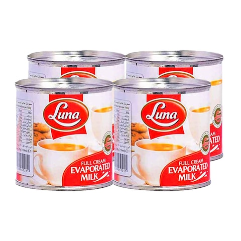 Luna Full Cream Evaporated Milk 170g &times;3+1 Free