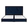 In House Janwa Velvet Bed Frame - King - 200x180 cm - Dark Blue