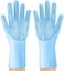 ZALCOON Dishwashing Sponge Gloves for Kitchen ,Silicone Gloves Reusable Rubber Cleaning Gloves ,Silicone Dishwashing Scrubber Glove