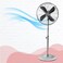 Nikai Stand Fan with full metal body for home cooling ,16-inch, 60W, 4 metal blades Pedestal Fan,NPF169CMX - Silver
