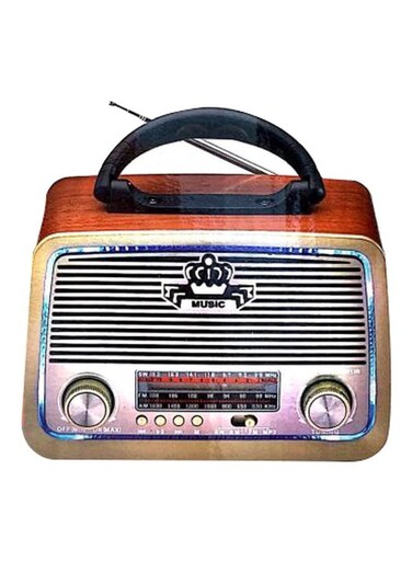 Dlc Bluetooth Radio Speaker Brown/Black/Silver