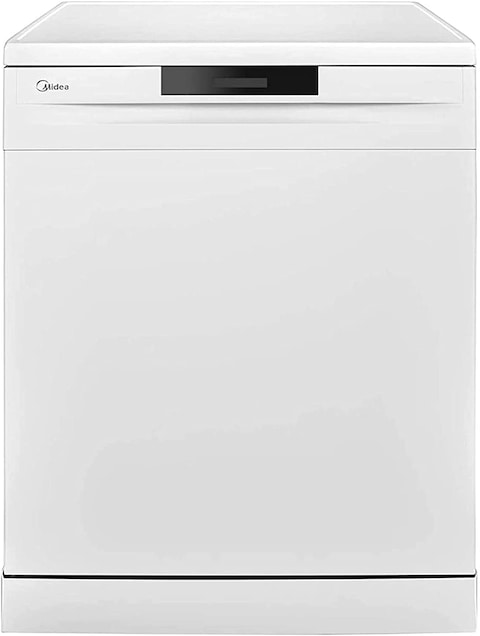 Midea Freestanding Dishwasher, 14 Place Settings, 6 Auto Programs, Silent &amp; High Energy Efficient, Half Load Function, Rapid Wash, Child Lock, Off-Peak Wash, 70&deg; Intensive Wash, Silver, WQP147605V-S