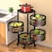 BLUEBERRY ROTATING SHELF BASKETS - MULTIPURPOSE STORAGE RACK WITH WHEELS - ROUND 4 TIER