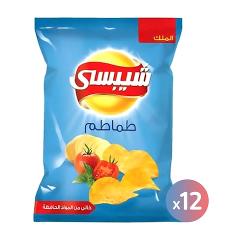 Chipsy Potato Chips - Tomato Flavor - 62 gram - 12 Pack